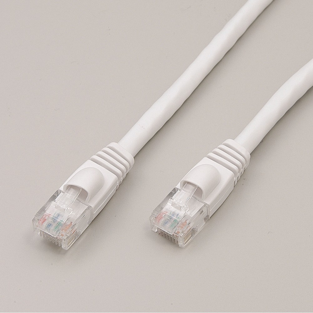 エルパ LANケーブル CAT6a 1m LAN-A601 (W) ／カテゴリ6a準拠 8極8芯用