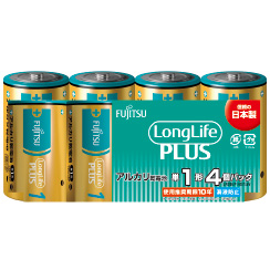 富士通 ロングライフプラス 単1形 4個入 シュリンクパック LR20LP(4S)